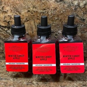 “WINTER CANDY APPLE” BBW/WB (3)-Wallflowers Home Fragrance Refills 0.8 fl oz NWT